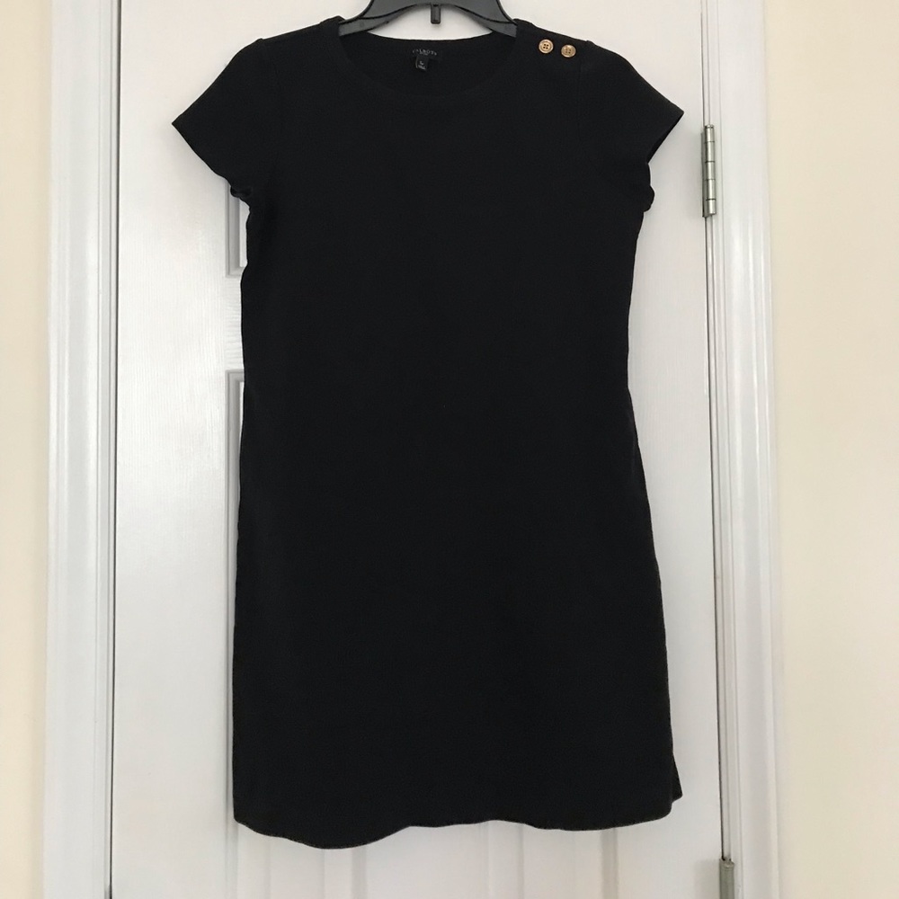 Talbots mini black dress, black casual dress